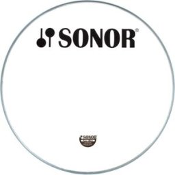 Sonor PW18BL Bass Reso Head White Blanco con el logotipo de