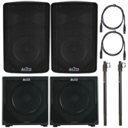 Alto TX 408/12S Power Bundle Negro