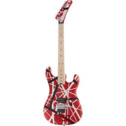 Evh Striped 5150 Red Rojo con bandas de color negro y blanco