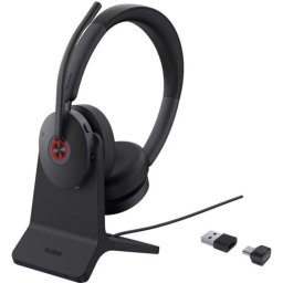 Auriculares Yealink BH74 inalámbricos Bluetooth y USB-C para oficina con cancelación de ruido y micrófono, color negro