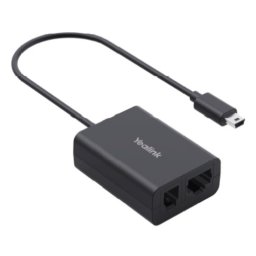 Adaptador EHS Yealink EHS62 para auriculares con cable, compatible con teléfonos IP, color negro