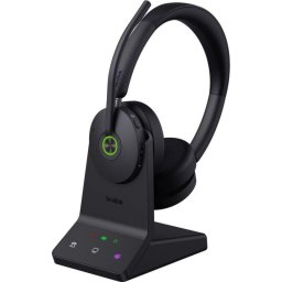 Auriculares Yealink WH68 UC inalámbricos Bluetooth y USB-C para oficina con Cancelación de Ruido y micrófono, negros