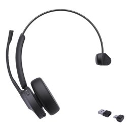 Auriculares Yealink BH70 Mono Teams con cable USB-C/USB-A para oficina con Cancelación de Ruido, micrófono boom y control en auricular, color negro