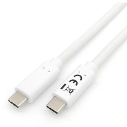 Cable USB-C Equip 128361 1m Blanco 5Gbps PD 60W doble blindaje