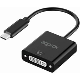 Adaptador de cable de vídeo Approx APPC51 USB-C a DVI 1080p 13 cm Negro