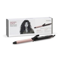 Tenacilla de Pelo BaByliss Rose-Quarz Cerámica 19 mm 160-210 °C 6 Niveles Apagado Automático Negro y Oro Rosa