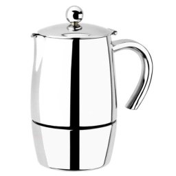 Cafetera Italiana BRA Magna 10 Tazas 0,5L Acero Inoxidable Apta Inducción