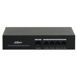 Switch de red Dahua DH-PFS3005-4ET-36 5 puertos Fast Ethernet PoE protección rayos