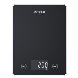 Báscula de cocina Renpho Calibra 1L Bluetooth Vidrio templado LED Gris