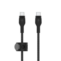 Cable USB Belkin BoostCharge Pro Flex 1 m USB-C a USB-C silicona negro