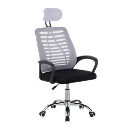 Silla de Oficina Kontor Regulable en Altura Reclinable con Reposabrazos y 5 Ruedas Negra/Gris