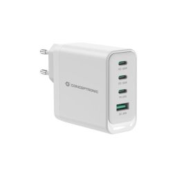 Cargador Conceptronic ALTHEA22W100 100W GaN 3x USB-C 1x USB-A Carga Rápida Blanco