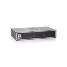 Switch LevelOne FSW-0513 Fast Ethernet 4 Puertos RJ-45 y 1 Puerto Fibra SC/ST Multimodo