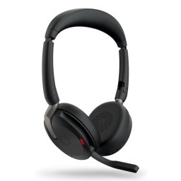 Auriculares Jabra Evolve2 65 Flex inalámbricos y con cable Bluetooth para oficina con Cancelación de Ruido y micrófono, negro