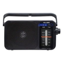 Radio portátil Elbe RF-942 AM/FM 5W analógica antena telescópica negra