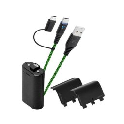 Cable USB Egogear SCH10-XX-GN 3 m USB-A a USB-C con iluminación azul y adaptador Micro-USB