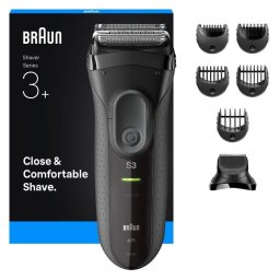 Afeitadora Facial Braun 3000BT Inalámbrica 45min Seco y Mojado 5 Ajustes 5 Peines Carga Rápida