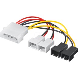 GOOBAY 93632 - Cable de corriente del ventilador, 4 patillas en 2 x 2 patillas