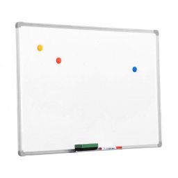 Pizarra blanca q-connect lacada magnetica marco aluminio 60x45 cm