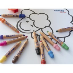 Lapices de colores giotto super bebe caja de 12 lapices colores surtidos + sacapuntas