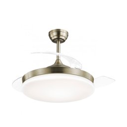 Ventilador de Techo Moderno LED Motor DC Cuero Serie Malta