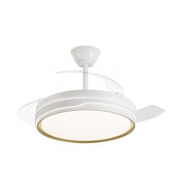 Ventilador de Techo Blanco-Oro Moderno LED Motor DC Serie Lima