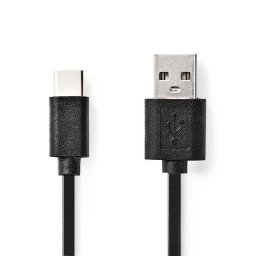 Cable USB Nedis CCGL60600BK10 1 m USB A a USB C Negro