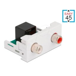DELOCK 81341 - Módulo Easy 45 2 x puerto RCA hembra a puerto RJ45 hembra