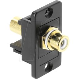 DELOCK 91115 - Panel Mount RCA female RCA gold plated female white / black