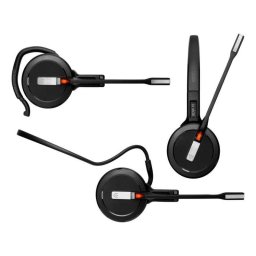 Auriculares EPOS IMPACT 5000 Go inalámbricos DECT con Cancelación de Ruido y micrófono para oficina, certificados Microsoft Teams, color negro