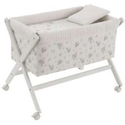 Minicuna Tijera Madera Globe Crudo/Blanco 55x87x74cm Cambrass
