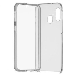 Funda para móvil La Casa de las Carcasas Cromada con tapa Policarbonato Plateada protección extra para Samsung Galaxy A40