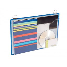 Funda para colgar djois din a4 anilla metalica formato horizontal pack de 5 unidades color azul