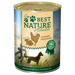 Best Nature Adult 12 x 400 g comida húmeda para perros - Conejo, pollo y pasta