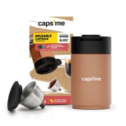 Caps Me Slide Pack Compatible Nescafé Dolce Gusto: Coctelera Minimalist + 1 Cápsula + 1 Tapas De Silicona