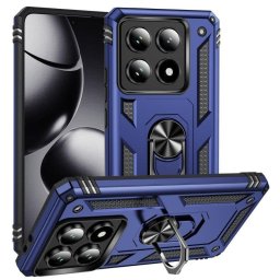 Funda para móvil Max Power Digital Anillo Giratorio Silicona y Policarbonato Azul Antideslizante para Xiaomi 14T Pro 5G