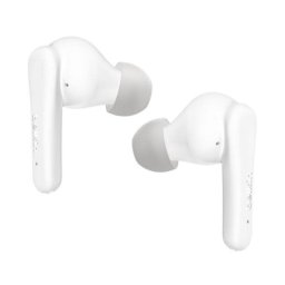 Auriculares Belkin SoundForm Rhythm inalámbricos Bluetooth con Cancelación de Ruido, micrófono y protección IPX5, blancos