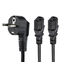 StarTech Cable de Alimentación Schuko CEE7 a 2xC13 2m