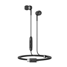 Auriculares Sennheiser CX 80U con cable USB-C para telefonía y música, micrófono integrado, color negro