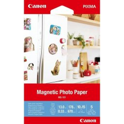 Papel fotográfico Canon MG-101 magnético 10x15 cm brillante 5 hojas
