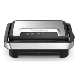 Parrilla eléctrica Moulinex GI270D acero inoxidable 1000 W antiadherente