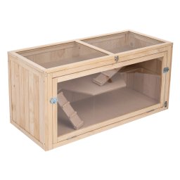 Jaula de madera para hámster XL TIAKI - 115 x 50 x 55,3 cm (L x An x Al)