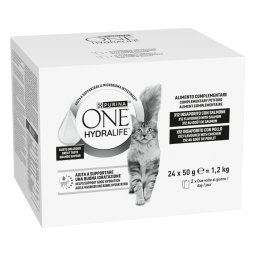 PURINA ONE Hydralife líquido para gatos 24 x 50 g - Pack mixto (2 variedades)