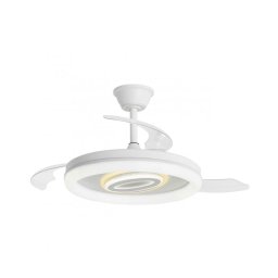 Ventilador de Techo Blanco y Gris con Aspas Retractiles Bribon