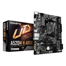 Placa Base Gigabyte A520M H ARGB AMD A520 Socket AM4 DDR4 Micro ATX Sin Wifi ARGB