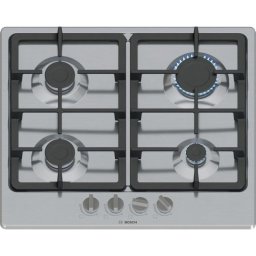 Placa Bosch Serie 4 PGP6B5K90 gas 4 fuegos acero inoxidable 58 cm
