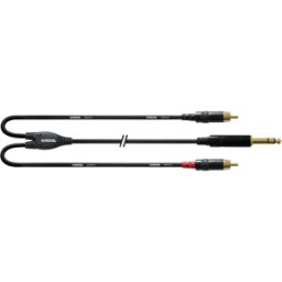CORDIAL CFY-VCC 1,5 - Cable adaptador en y, conector jack a 2 RCA, 1,5 m