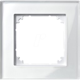 MERTEN ME MP 489119 - M-PLAN, marco, 1x, vidrio real, blanco brillante