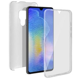 Avizar Funda Doble Silicona Transparente para Huawei Mate 20