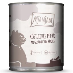 MjAMjAM comida húmeda para gatos 6 x 800 g - Caballo delicioso con calabaza al vapor